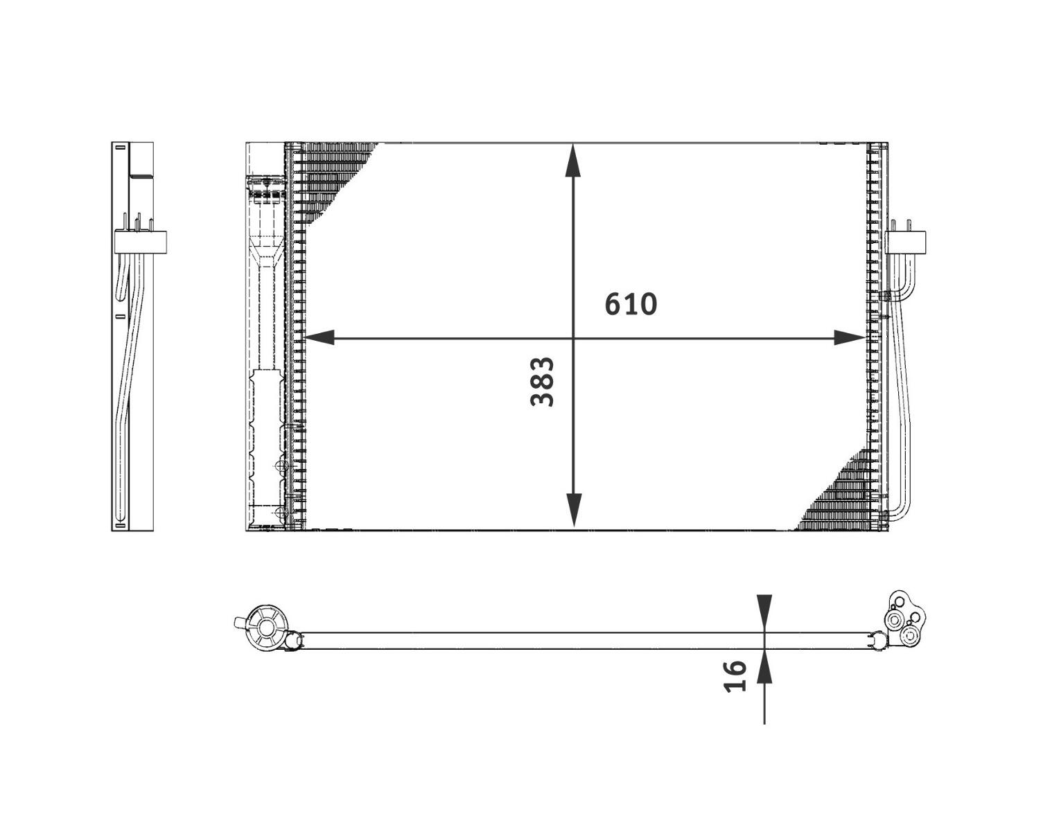 BMW A/C Condenser 64509122827 - Behr Premium 351301331